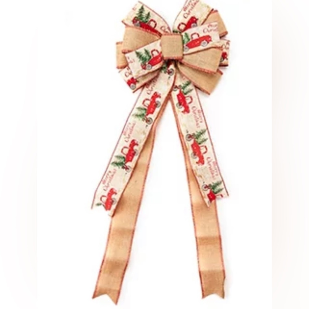 2x Truck Burlap Bow Tree
Toppers